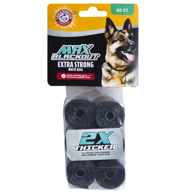 Bolsas para desechos de perro Arm & Hammer Max Blackout 60 unidades, gruesas