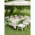 thumbnail image 4 of Outdoor Tablecloth with Umbrella Hole for Patio/Picnic/Party/Camping, Green Palm Trees Waterproof Table Cloth Rectangle Table Cover Washable, Summer Botanical Tree Tropical Rustic (52"x 70"), 4 of 9
