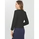 thumbnail image 5 of Chaqueta de trabajo Allegra K sin cuello con cremallera corto Negro S, 5 of 6