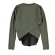 thumbnail image 1 of bar III Suéter de punto con adornos de gasa para mujer, verde, grande, 1 of 2