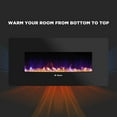 thumbnail image 6 of TURBRO 36 Inch Electric Wall Mounted Fireplace with Alternative Standing Base - Adjustable Flame Effects, Thermostat, Timer, Remote Control, 1400W Heater, 6 of 8