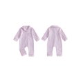 thumbnail image 2 of Cenuakty Baby Jumpsuit Long Sleeve Stripes Print Button Up Romper Footless Pajamas, 2 of 9