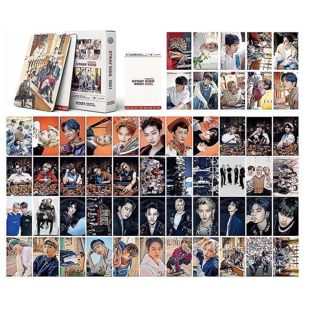 55 unids/caja Kpop Stray Kids Lomo tarjetas Hd Photocards Navidad Evel nuevo Plbum música No Easy Go Live postal de moda coreana