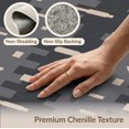 thumbnail image 5 of ODIKA 4'x6' Cream Shale Geometric Checkered Design Washable Area Rug Modern Abstract Pattern with Accents Stain Resistant, Low Pile, Easy Care for Dorm Room, Small Living, 5 of 6