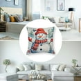 thumbnail image 5 of PHYHOO Snowman Snowflake Christmas Throw Pillow Covers Christmas Xmas Winter Holiday Cushion Case Decoration for Sofa Couch Set of 2 12x12in, 5 of 7