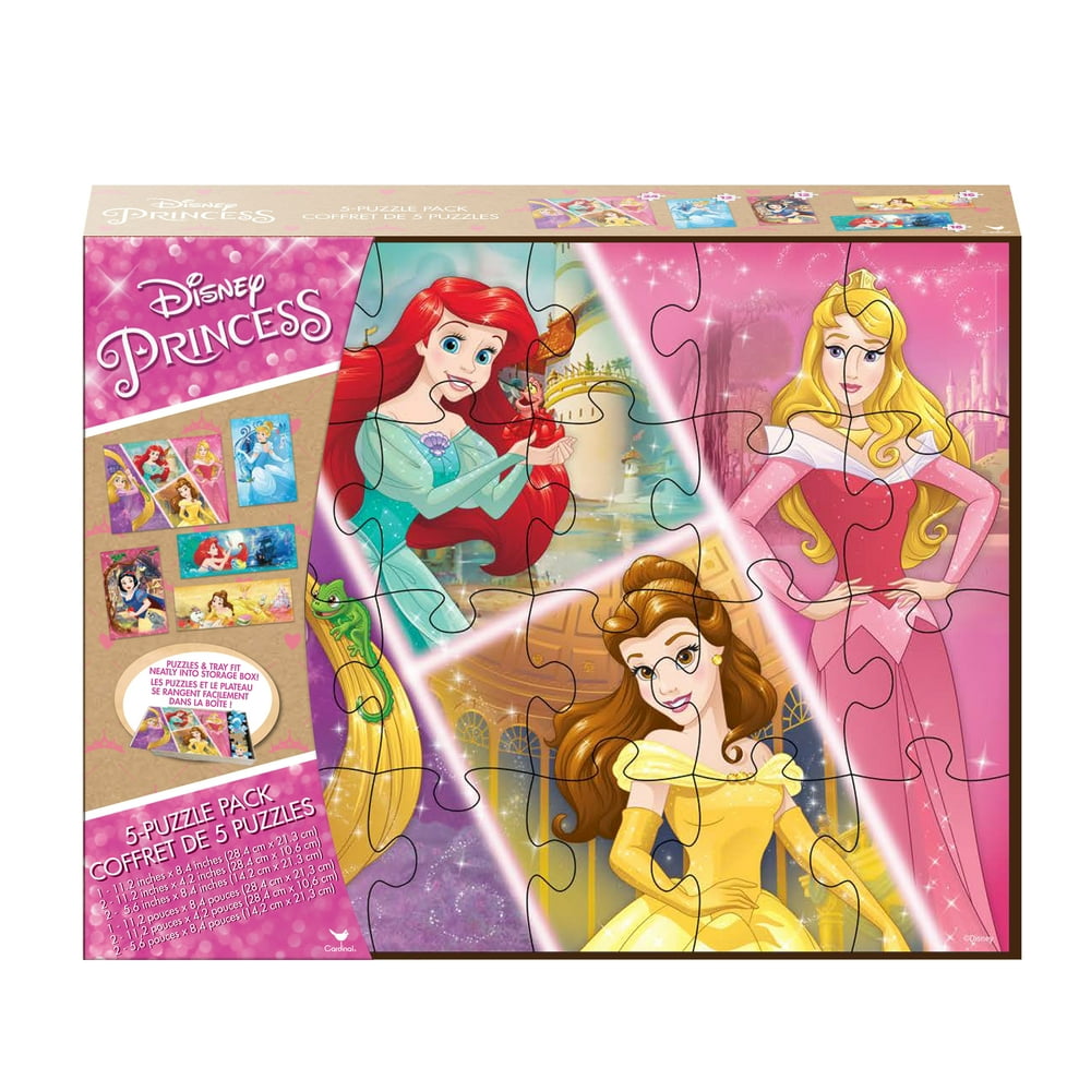 Disney Princess 5Pack of Wood Puzzles