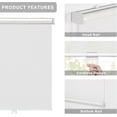 thumbnail image 2 of LazBlinds No Tools No Drill Cordless Roller Shades, Light Filtering Window Sheer Shades Transparent UV Protection Roll Up Blinds for Windows, 22'' W x 72'' H, White, 2 of 4