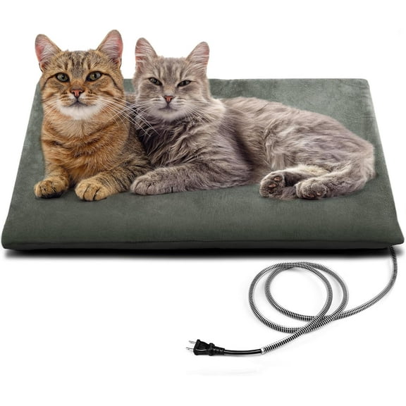 Outdoor Pet Heating Pad for Cats House,Safe Electric Cat Warming Pad,Waterproof Heated Cat House for Outside Feral Animal,Outdoor Heat Dog Bed Mat, 20"X16"