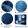 thumbnail image 3 of Designart "Navy And Ebony Subaquatic Universe" Coastal Coral Under Water Floater Framed Wall Art Prints, 3 of 5
