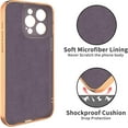 thumbnail image 2 of for Purple iPhone 15 Pro Max Case with Ring Holder Kickstand [with Magnetic] Soft TPU Bumper, Glitter Gold Electroplated Cover Full Camera Protective Phone Case for iPhone 15 Pro Max 2023, 2 of 13