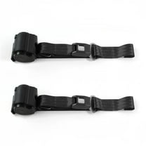 Black Retractable Bucket Seat Belt Kit for 1968-1972 Chevy Chevelle Standard 2 Point - 2 Belts
