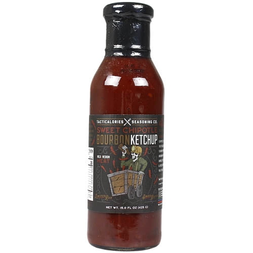 Tacticalories Sweet Chipotle Bourbon Ketchup 15 oz Mild Medium Heat Flavor 81738