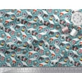 thumbnail image 3 of Soimoi Cotton Voile Fabric Geometric & Dogs Patchwork Print Fabric by The Yard 56 Inch Wide, 3 of 3