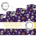 thumbnail image 4 of Fsddascl Halloween Horror Skull Blackout Curtains for Bedroom/Living Room, Thermal Insulated Kitchen Curtains, Pumpkins Bats Purple Grommet Darkening Window Treatment Drapes 42"x84"x2, 4 of 6