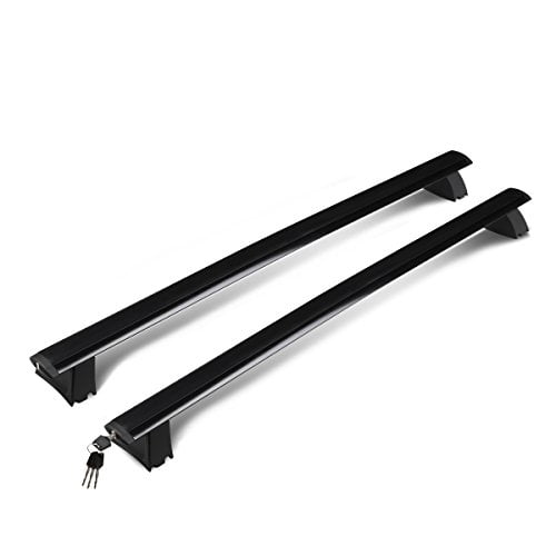 DNA MOTORING RR-HL-004 Aluminum Roof Rack Rail Cross Bar+Lock [for 11-18 Jeep Grand Cherokee]