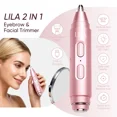 thumbnail image 3 of Akunbem 2 in 1 facial & eyebrow hair trimmer,Electric Eyebrow Trimmer, Lip Facial Body Hair Removal Tool, Facial Hair Care Tool, Electric Shaver Women, Eyebrow, Epilator Hair Remover, 3 of 8