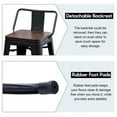 thumbnail image 5 of Andeworld Metal Bar Stools Set of 4 Industrial 30" Seat Height Counter Stools with Back Bar Chairs (Wooden Top Low Back, White), 5 of 8
