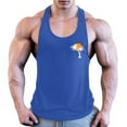 thumbnail image 2 of Men's Tank Tops Cotton Tank Top High Elasticity Sports Pullover Round Neck Sleeveless Jacket Fitness Muscular Man Fitness Clothes Top, 2 of 4