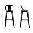 thumbnail image 4 of Set of 2 Baxter Brown Boucle Fabric Bar Stool with Black Iron Legs, 4 of 8