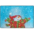 thumbnail image 4 of Dreamtimes Happy Red Snowman Non-Slip Area Rug 72"x48", Winter Snowfall Soft Non Slip Washable Floor Mats for Indoor Front Porch,Living Room, Bedroom,Kitchen, 4 of 5