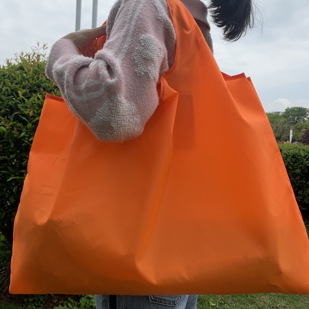 Bolsa de protección del medio ambiente plegable de dibujos animados, bolsa de compras de protección del medio ambiente de tela oxford, bolsa de almacenamiento portátil