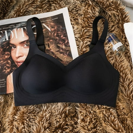 Wireless Women s Bra Underwear Women S Wide Straps Without Ring Gathered To Collect Side Breasts Large Size Tank Top Non Marking Bra  Women s Bra XXL