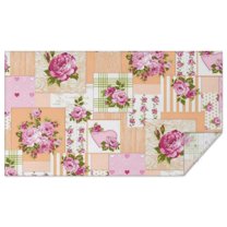 Pioneer Flower Floral Print Pattern Rectangle Tablecloth 60"x102",Waterproof Polyester Rectangle Table Cloth, Wipeable Spillproof Polyester Tablecloth for Dining, Camping, Indoor and Outdoor