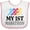 White and Pink, variant on Inktastic My 1st Marathon Race Boys or Girls Baby Bib