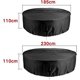 thumbnail image 2 of Outdoor Furniture Cover, Round Waterproof Outdoor Garden Table Cover, Patio Furniture, UV Shelter and Dustproof Dining Chairs 230x110cm See Image, 2 of 5