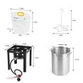 thumbnail image 3 of OuterMust 30QT Outdoor Turkey Fryer 50,000 BTU  Propane Fish Fryer,Aluminum Seafood Boil Pot&Oil Bags for Outdoor Cooking, 3 of 9