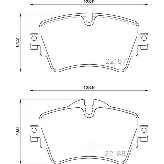 Hella 355023091 OEM - OE Formulated Friction Material Fits select: 2014-2019 MINI COOPER S