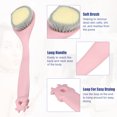thumbnail image 3 of Unique Bargains Back Scrubber Long Handle Bath Brush Long Handle Brush for Bath Shower 11.81"x2.95"x0.98" Pink, 3 of 6