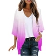 thumbnail image 2 of Zunfeo Kimonos for Women Summer Swimsuit Cover Up Lightweight Cardigans for Vacation Holiday New Arrivals Pink L, 2 of 5