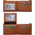 thumbnail image 2 of Monedero RUNBOX de piel auténtica plegable, 12 tarjetas, bloque RFID, 2 of 7