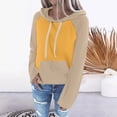 thumbnail image 4 of Vedolay Womens Hoodies Pullover Women's 2023 Casual Striped Sweatshirt Oversized Long Sleeve Pullover Tops,Khaki M, 4 of 5