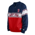 thumbnail image 2 of Men's New Era Navy Boston Red Sox Ripstop Raglan Quarter-Zip Hoodie, 2 of 3