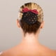 thumbnail image 4 of 3 piezas de moño elástico con lazo para el pelo, red con lazo grande, clip de malla para mujeres y niñas, color rojo, 4 of 7