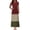 Red, variant on Womens Dress Women's Fashion Printed Short Sleeve Round-Neck Ankle Dress Boho Dress Pink 2XL