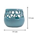 thumbnail image 5 of Maceta Decorativa De Cerámica Esmaltada Para Orquídea Flor De Loto Azul, 5 of 5