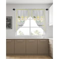 thumbnail image 4 of Swag Curtains, Farm Lemon Gnome Welcome Rod Pocket Kitchen Curtains Valances Tier Curtains Swag Valance Curtains for Bedroom Living Room 36" x 45", 2 Panels, 4 of 6