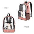 thumbnail image 2 of Whosucclay Cute Cat Floral Clear Backpack for Boys Girls, Elementary High School Washable Transparent Transparent School Bag for Weekend Outing Gym, 2 of 10