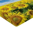 thumbnail image 2 of Ambesonne Sunflower Fitted Sheet, Fresh Field Country, Queen Size, Blue Green Yellow, 2 of 3