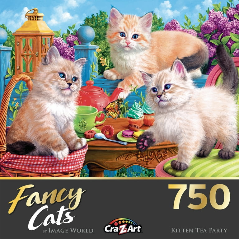 Cra-Z-Art Kitten Tea Party Jigsaw Puzzle 750 Pieces Cats at Tea