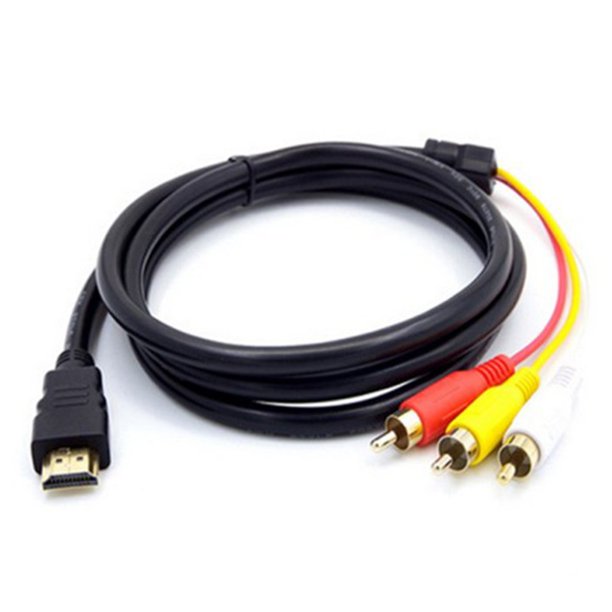 5ft HDMI-compatible Male To RCA Video Audio AV Adapter For PS3 PS4 Xbox One