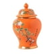 thumbnail image 3 of Jarrón decorativo de cerámica con forma de jengibre, estilo chino antiguo Naranja, 3 of 9