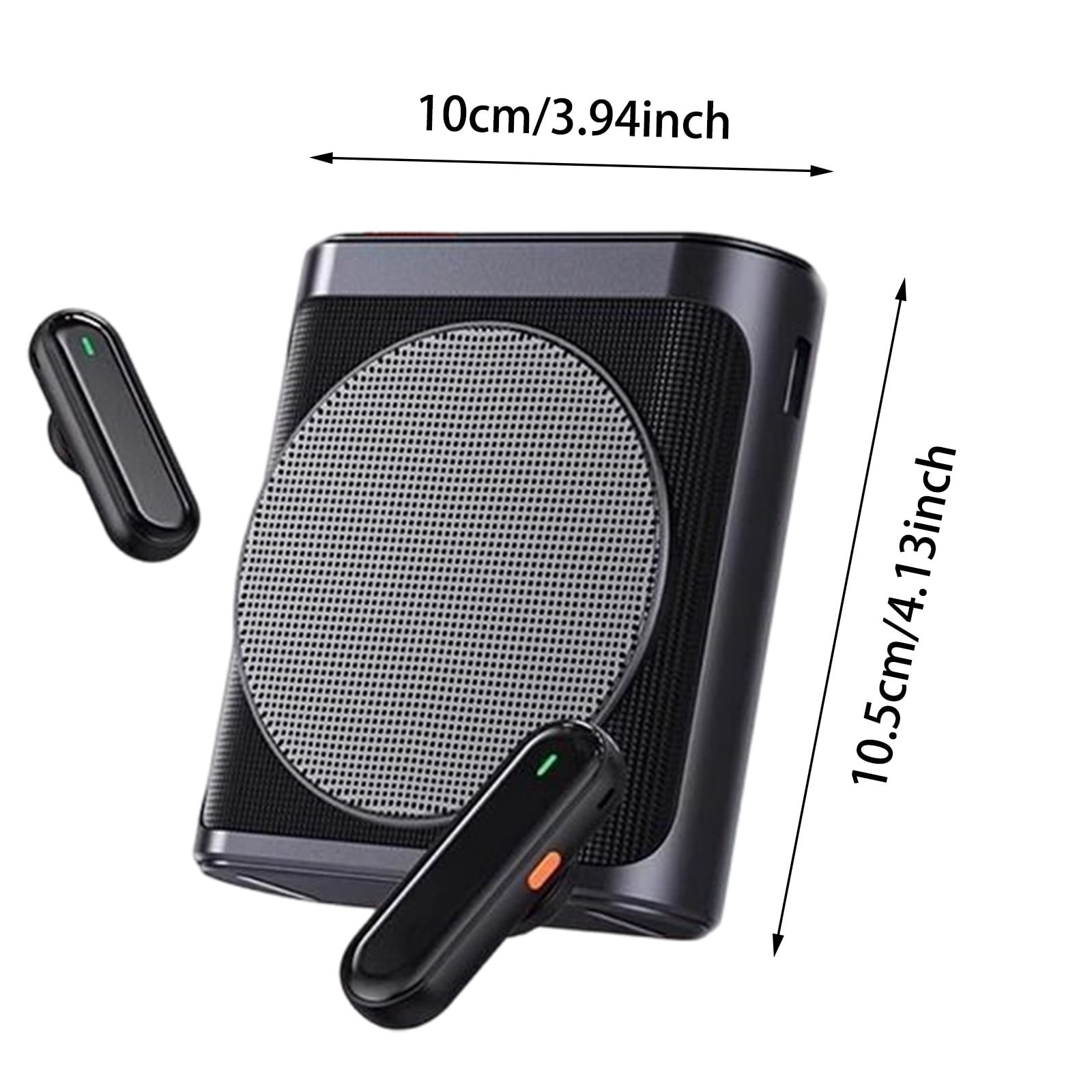 Voice Amplifier For Teachers With Wireless Lavalier Microphone Portable Rechargeable 2 Mics For Classroom Meetings Speeches Outdoor (black White)