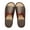 Brown, variant on Linen Open-Toe Slide Slippers for Mens,Leather Slippers Shoes Home Non-Slip Soft Bottom Summer Sandals and Slippers,Unisex Soft Flat Sandals