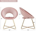 thumbnail image 6 of Duhome Elegant Lifestyle Accent Chair with Gold Metal Legs Modern Velvet Vanity Chair Upholstered for Living Room Bedroom Pink, 6 of 8