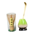 thumbnail image 3 of Japones Matcha Set Modern Tea Utensils Matcha Accessory Bamboo Matcha Batchis, Batcheador de cerámica y cuchara de bambú Verde brillante, 3 of 9
