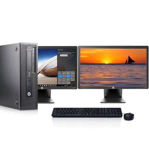 Desktop Computer Dual Monitors
